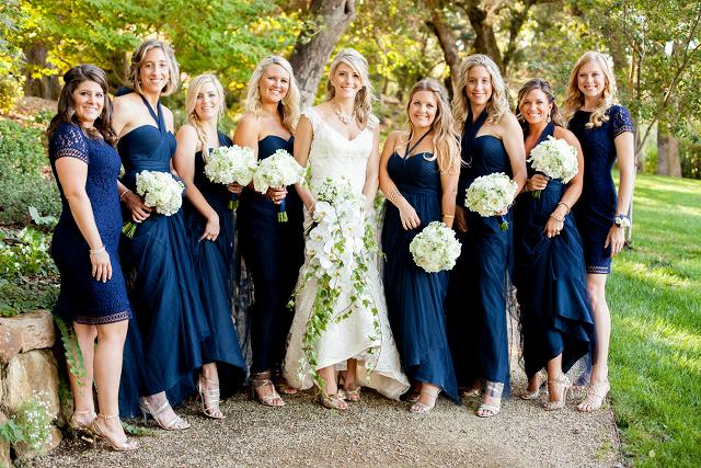 Snorkel Blue Mismatched Bridesmaid Dresses