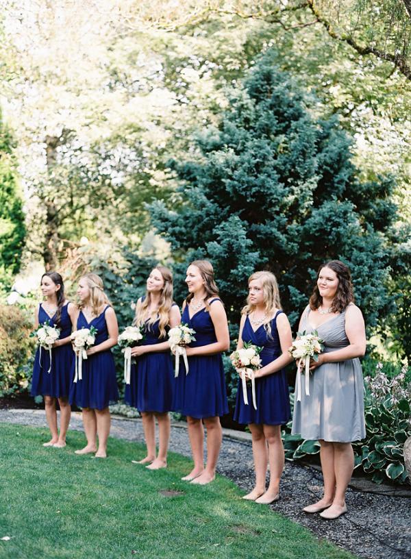 Snorkel Blue Short Bridesmaid Dresses