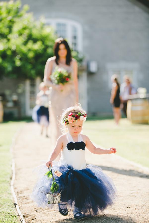 Snorkel Blue Tulle Flower Girl Dress