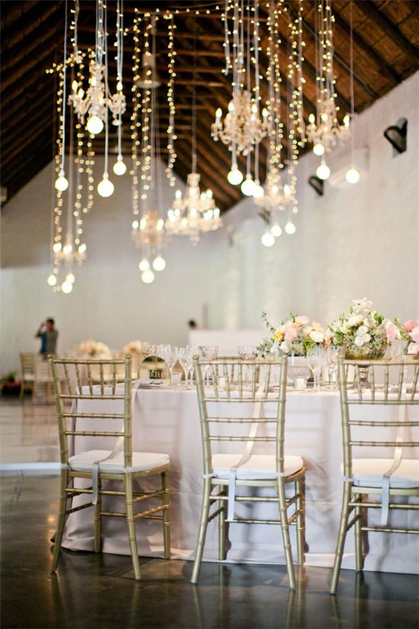 Suspended Hanging Wedding Reception Decor