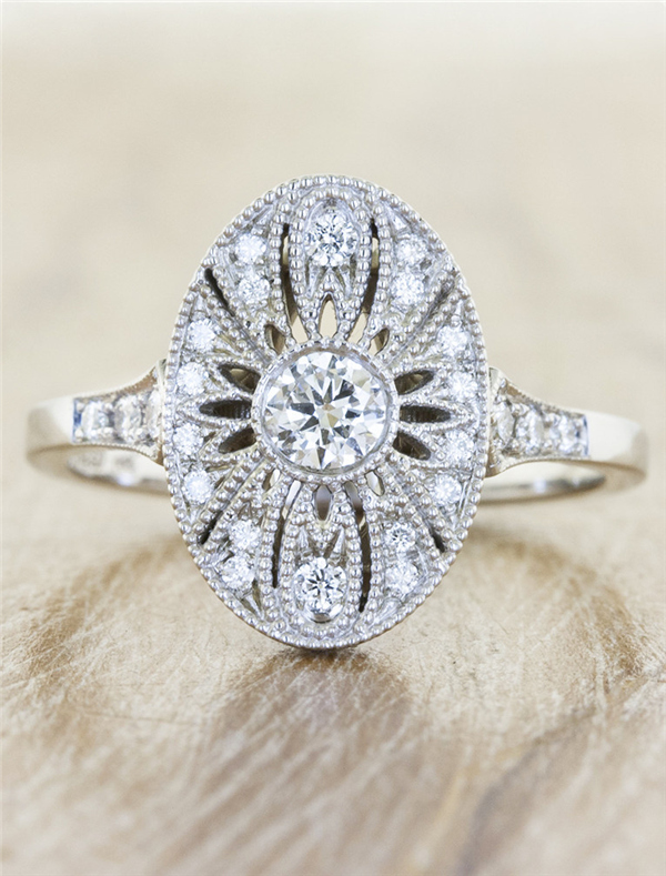 35 Classic Elegance Engagement Rings from Ken & Dana Design 10 Vintage Engagement Rings for Women from Ken & Dana Design 15