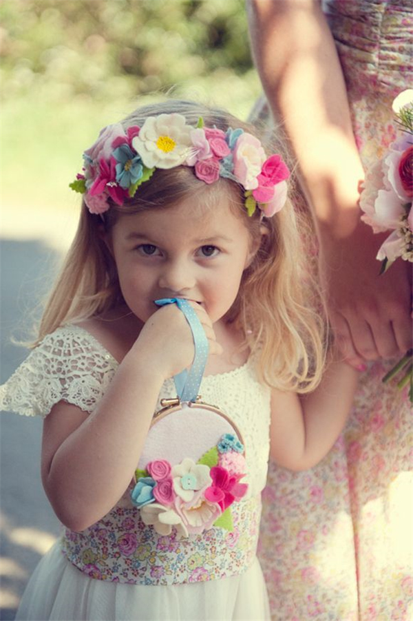 Vintage flower girl decor