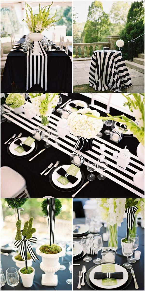 black and White Striped Wedding Inspiration