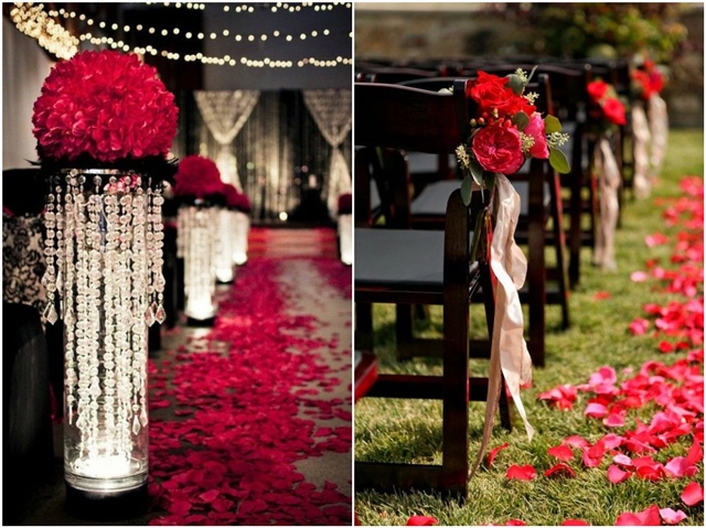 black and red wedding decor ideas