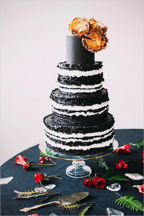 black and white wedding cake ideas