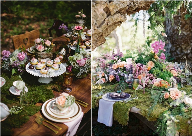 boho woodland wedding table ideas