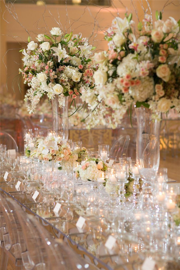 dramatic wedding centerpieces and modern furniture