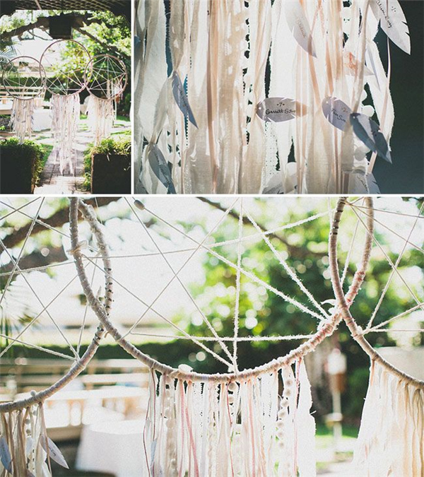 dream catcher seating chart decor