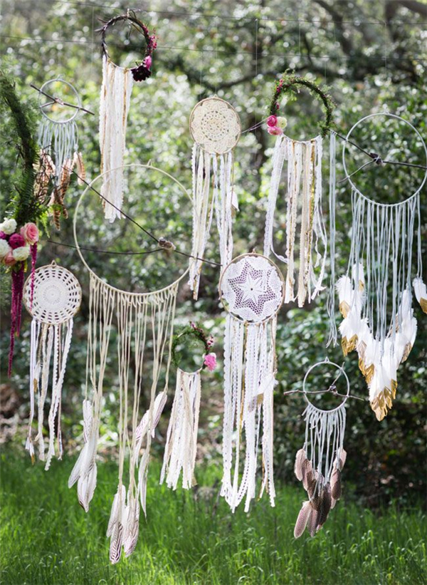 dreamcatchers wedding backdrop idea