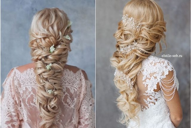 long curly braided wedding hairstyles with hairpieces