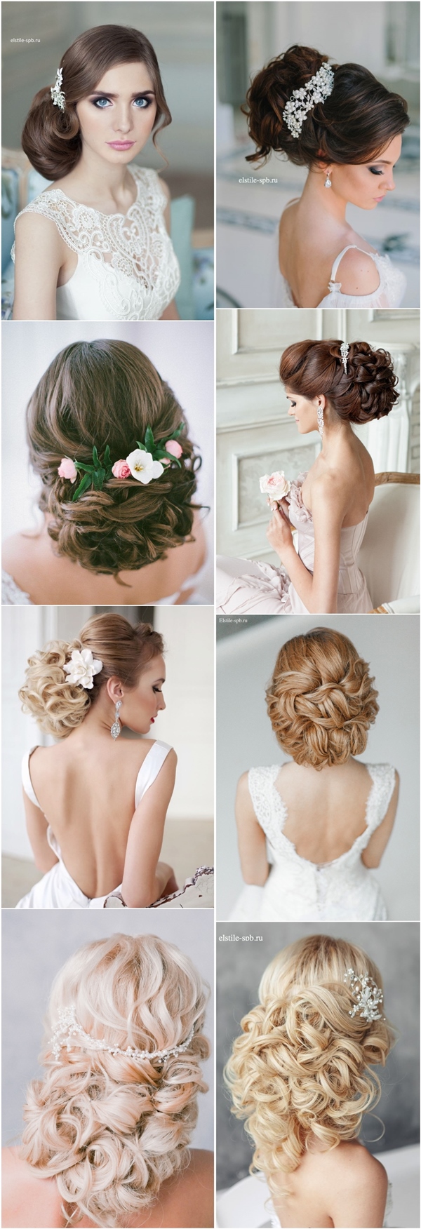 long wavy wedding bridal hairstyle for long hair