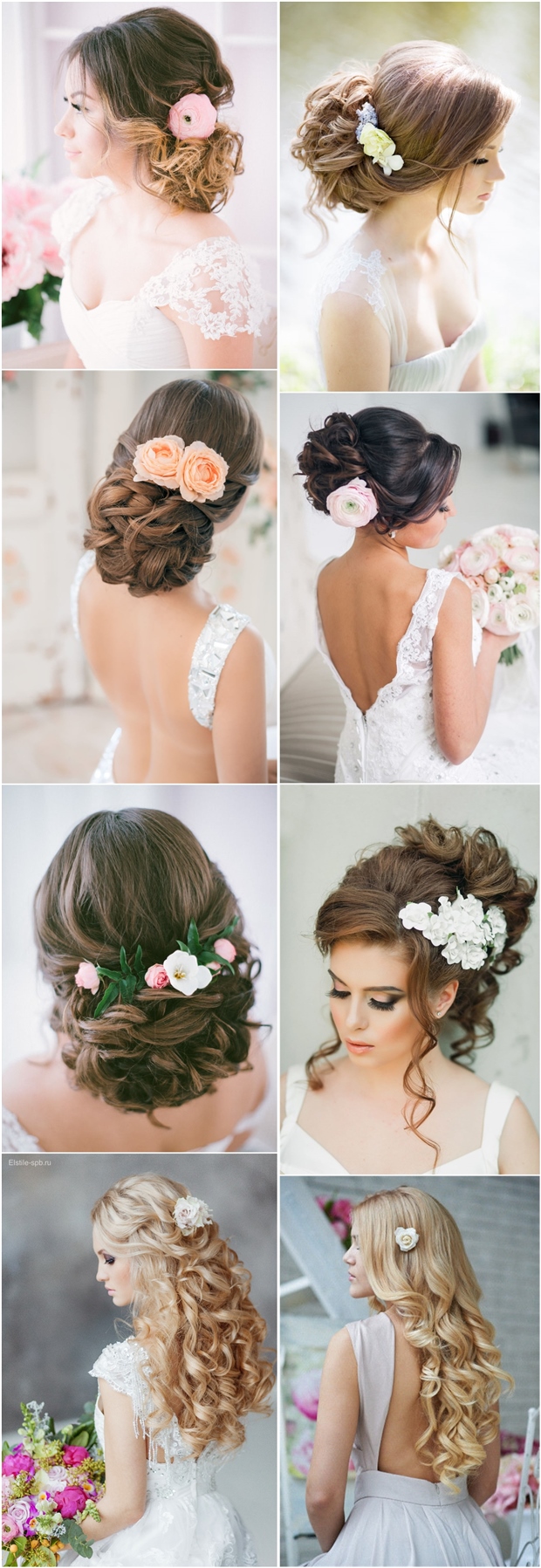long wedding hairstyles updos with flowers
