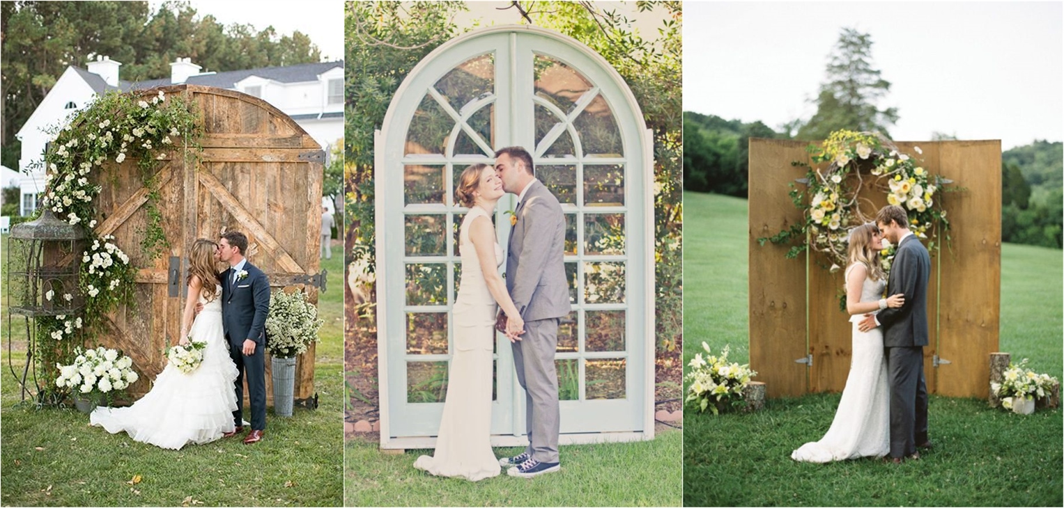 old door wedding backdrop arch ideas