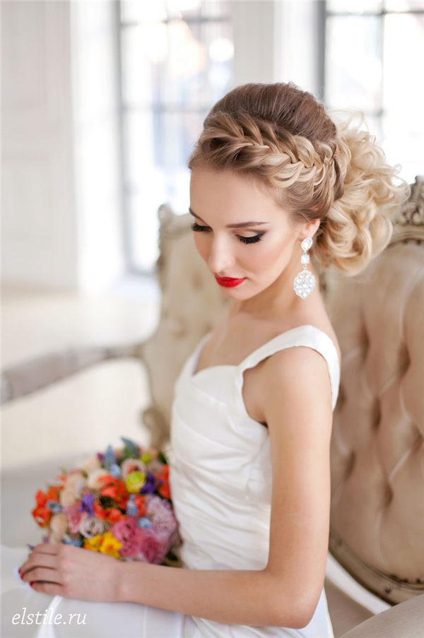 ombre braided wedding upos