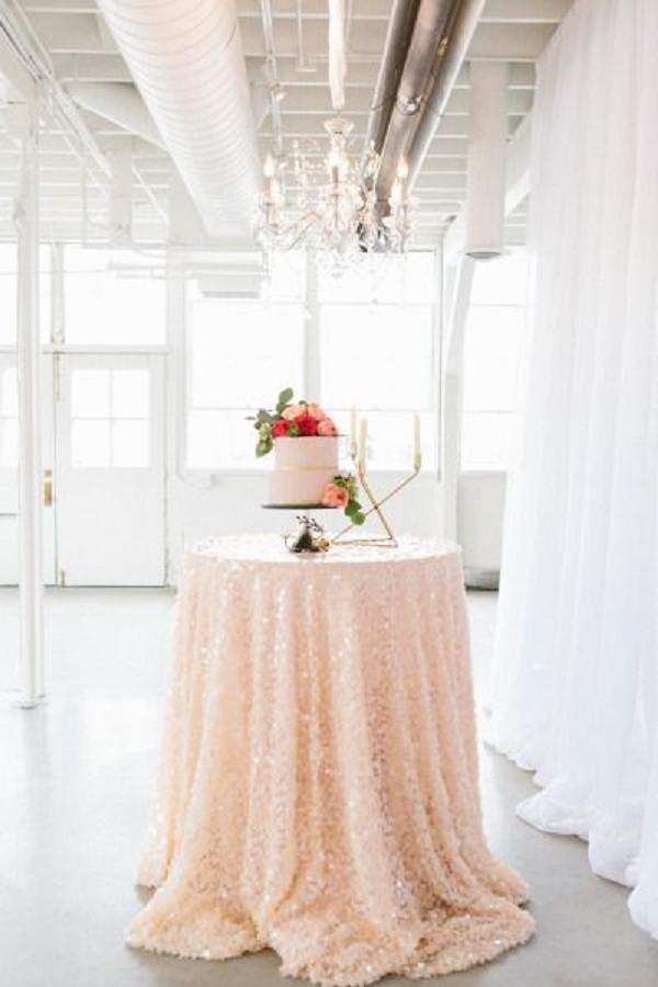 pink and gold wedding cake dessert ideas