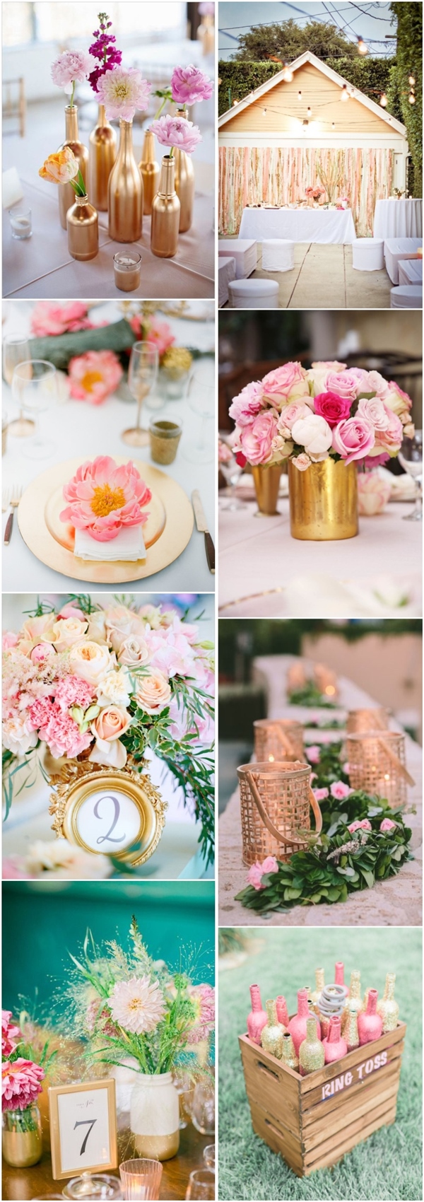 pink and gold wedding color ideas