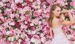 pink roses wedding backdrop