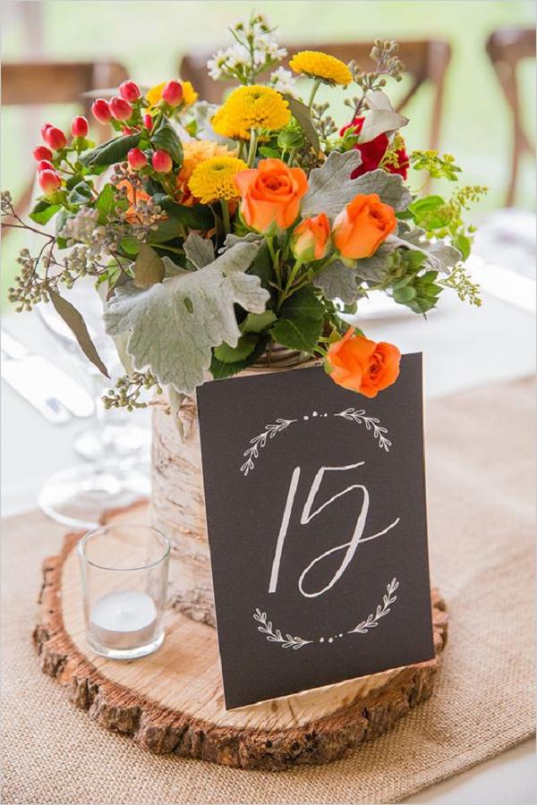 rustic chalkboard style table numbers