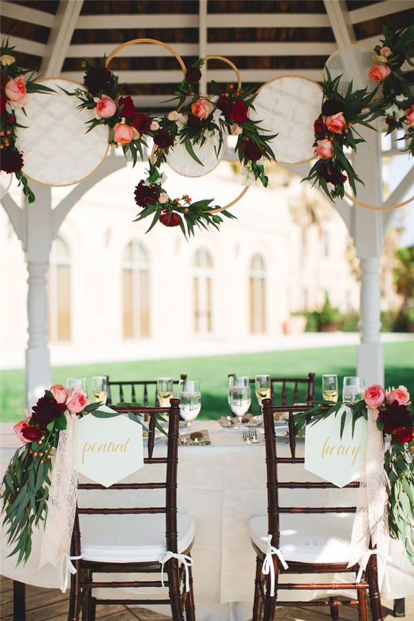 rustic embroidery hood wedding decor ideas