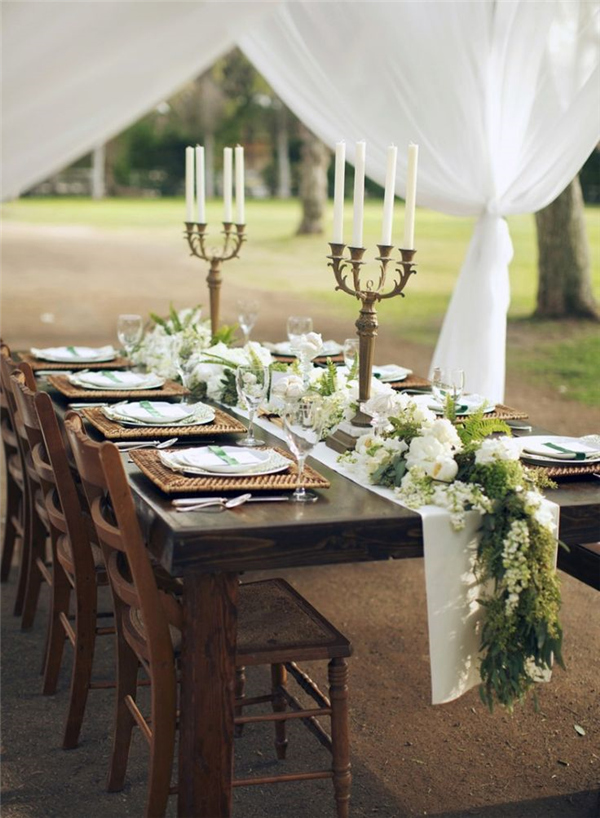 rustic natural wedding reception decor ideas