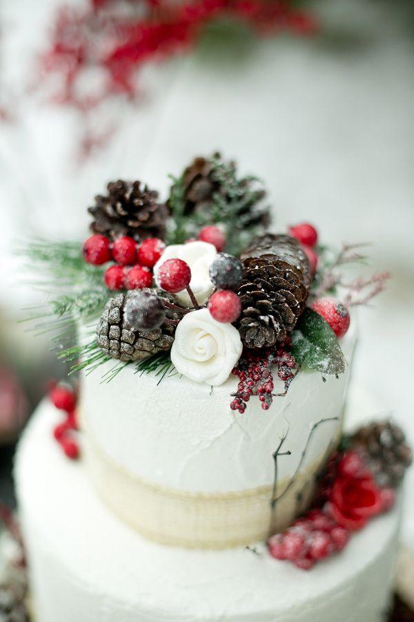 rustic winter wedding cake ideas