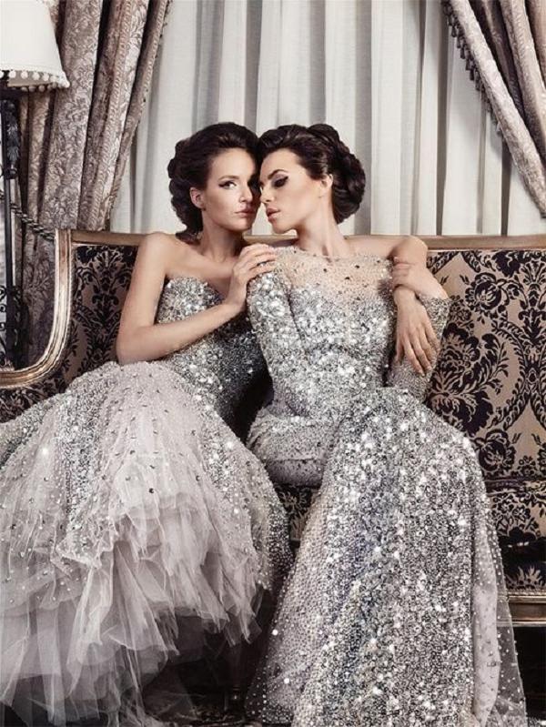 silver sequin wedding dresses