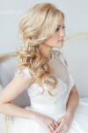 simple long wavy wedding hairstyle