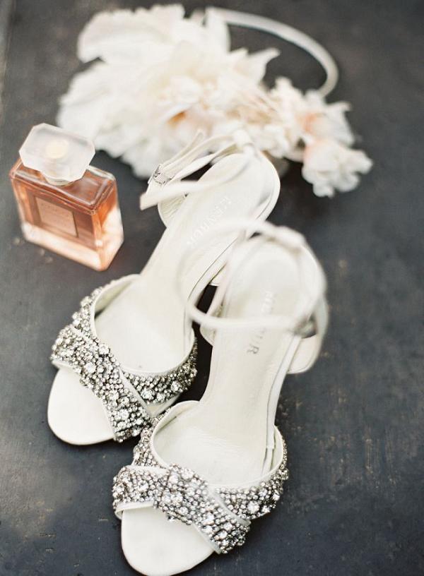 sparkly stunners silver wedding shoes