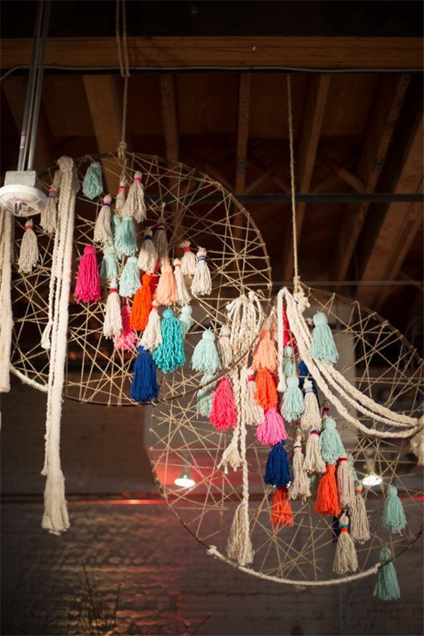 30 Dreamcatchers Boho Wedding Decor Ideas 27 tassel dreamcatcher ideas