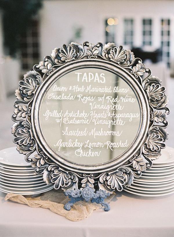 vintage mirror wedding sign decor