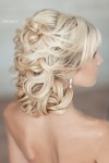 wavy wedding bridal hairstyle