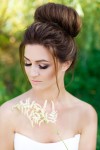 wedding top knot bun hairstyle