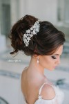 wedding updo hair style with pearls 2