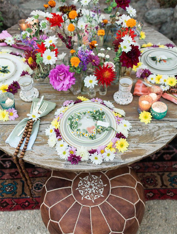 25 Chic Country Rustic Wedding Tablescapes 25 whimsical and rustic boho wedding tablescape ideas