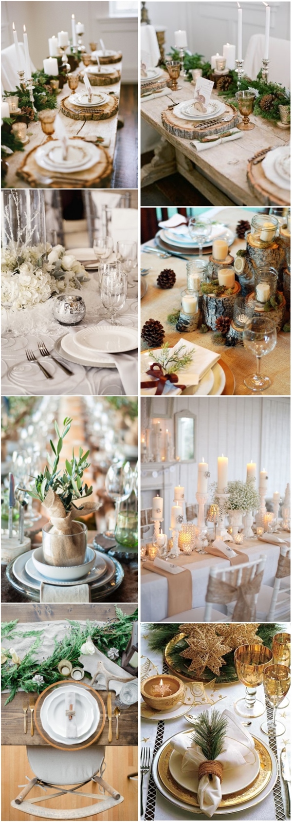 winter wedding decor ideas- winter wedding table settings