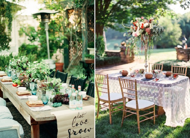 Backyard Wedding Table Ideas