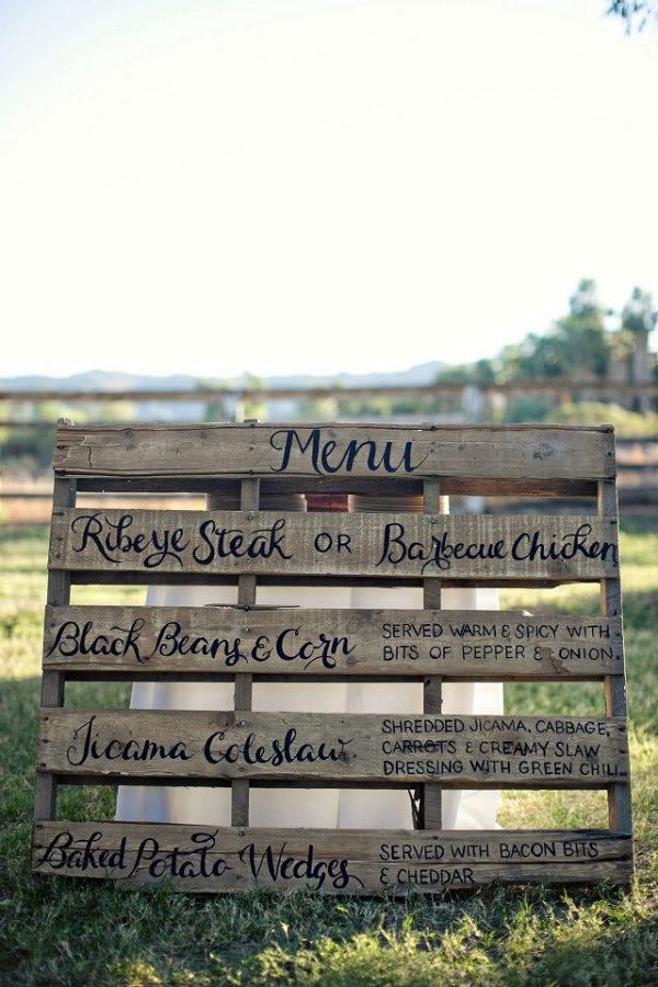 Barbecue Wedding menu