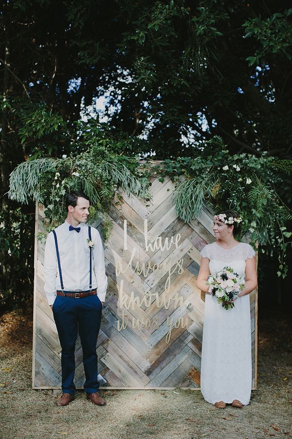 I have always known it was you rustic wood pallets wedding backdrop