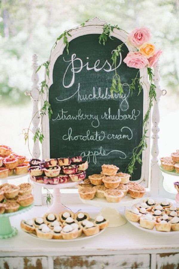 Mini pies for wedding dessert