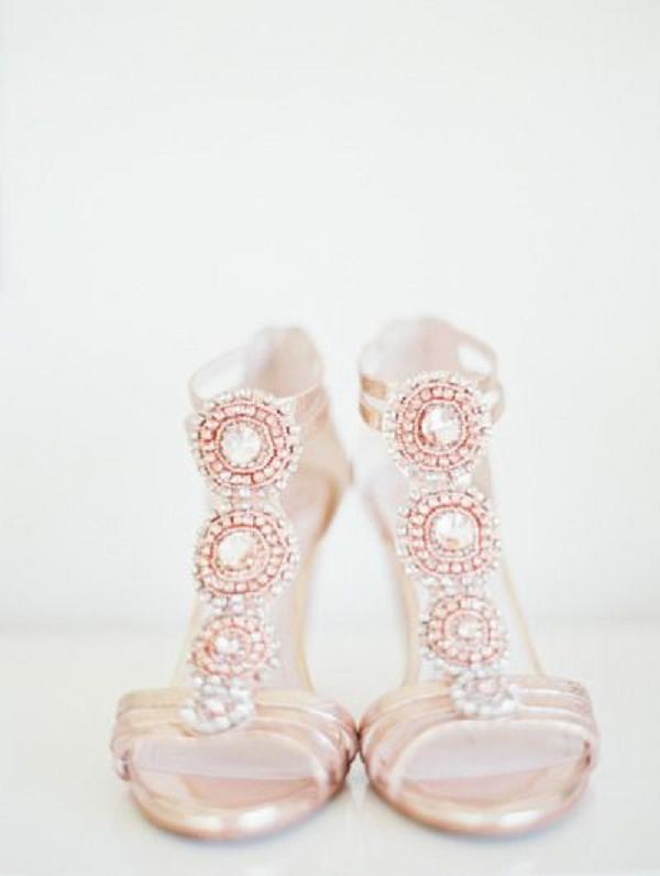 Pink wedding shoes