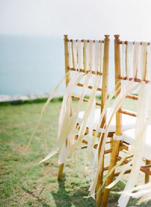 Ribbon clad ceremony chairs