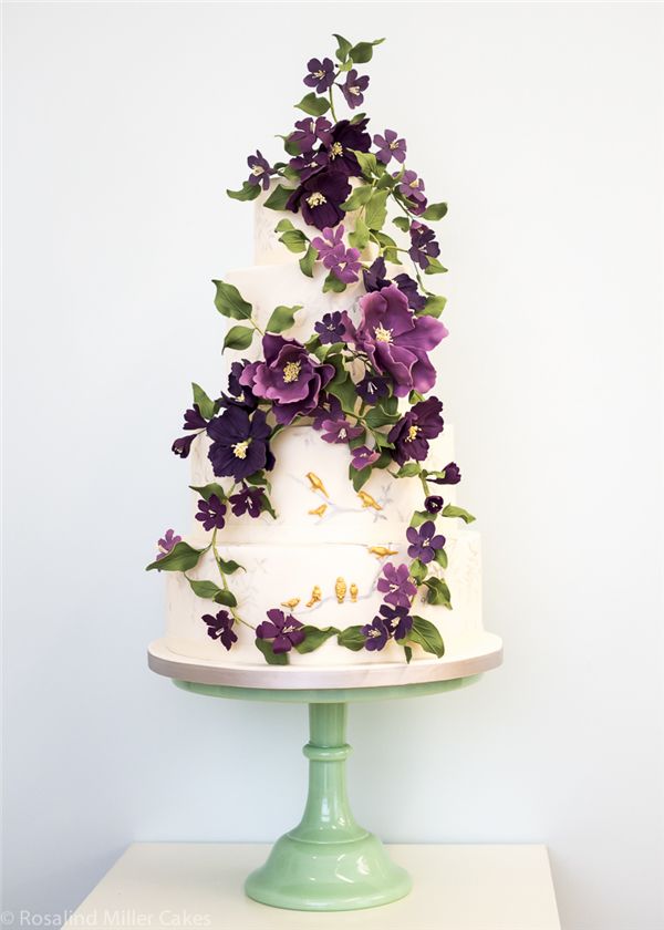 Rosalind Miller Sugar Flower Wedding Cake 1