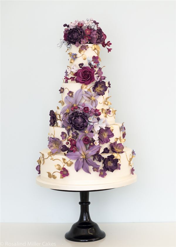 Rosalind Miller Sugar Flower Wedding Cake 16