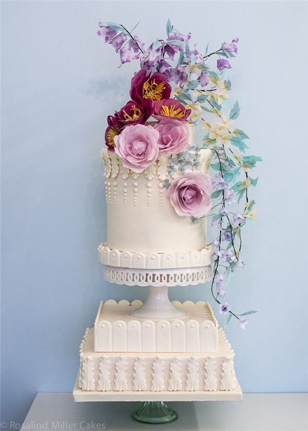 Rosalind Miller Sugar Flower Wedding Cake 19