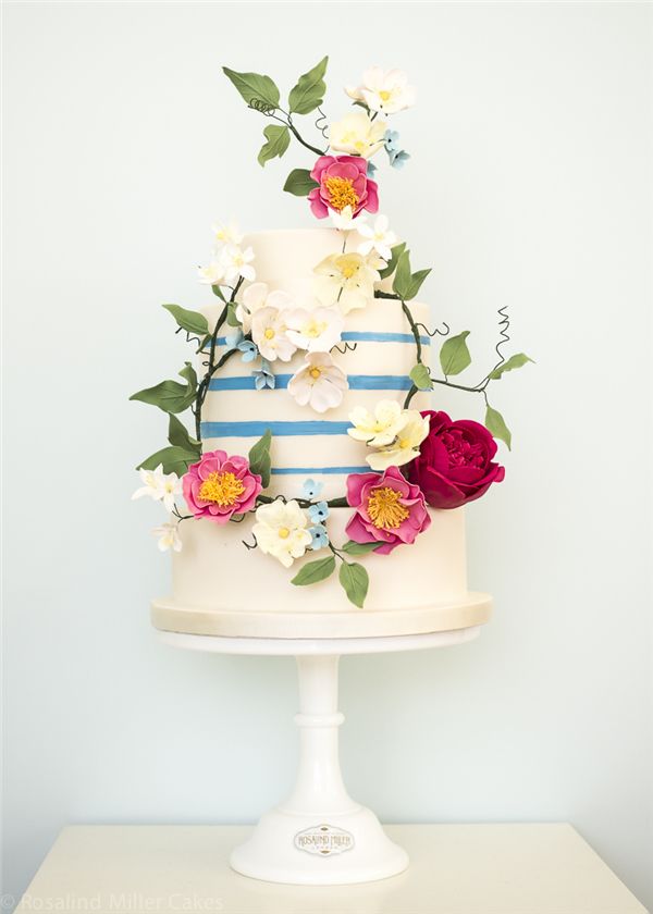 Rosalind Miller Sugar Flower Wedding Cake 22