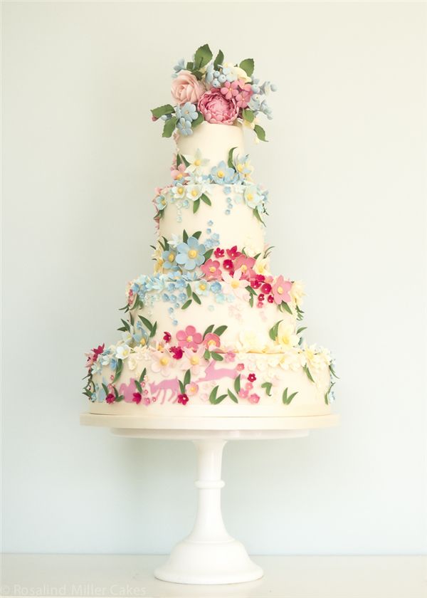 Rosalind Miller Sugar Flower Wedding Cake 3