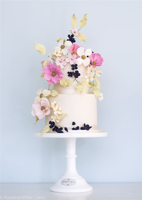 Rosalind Miller Sugar Flower Wedding Cake 6