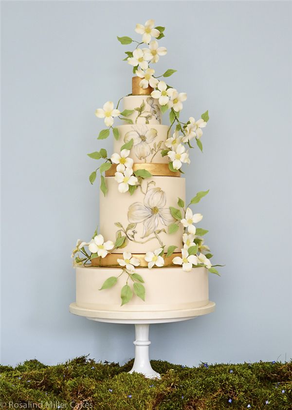 Rosalind Miller Sugar Flower Wedding Cake 7