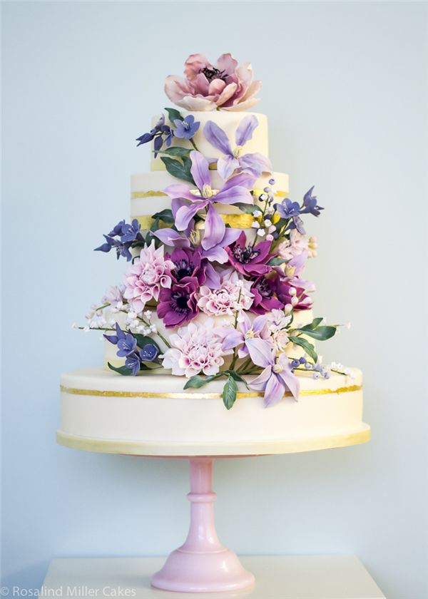 Rosalind Miller Sugar Flower Wedding Cake 8