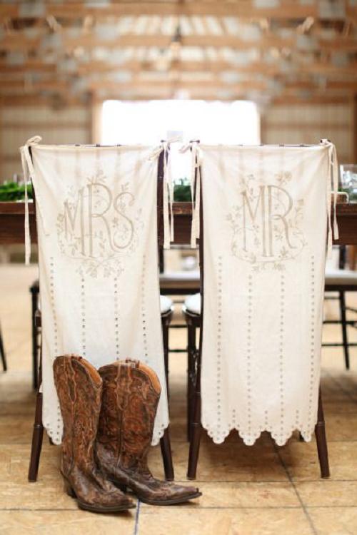 Rustic Farm Wedding Chair Decor